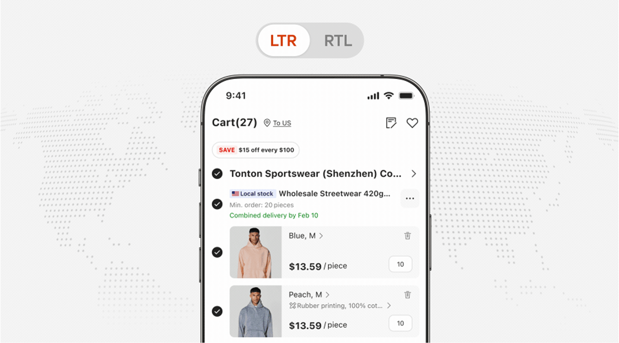 Mobile ecommerce design preview