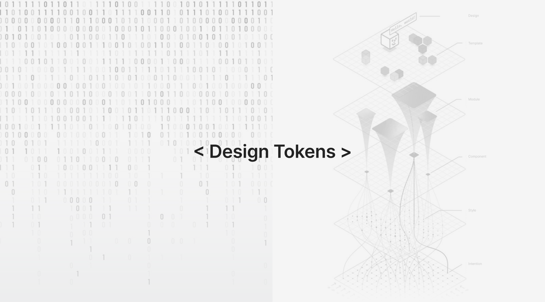 Design system token and component interface