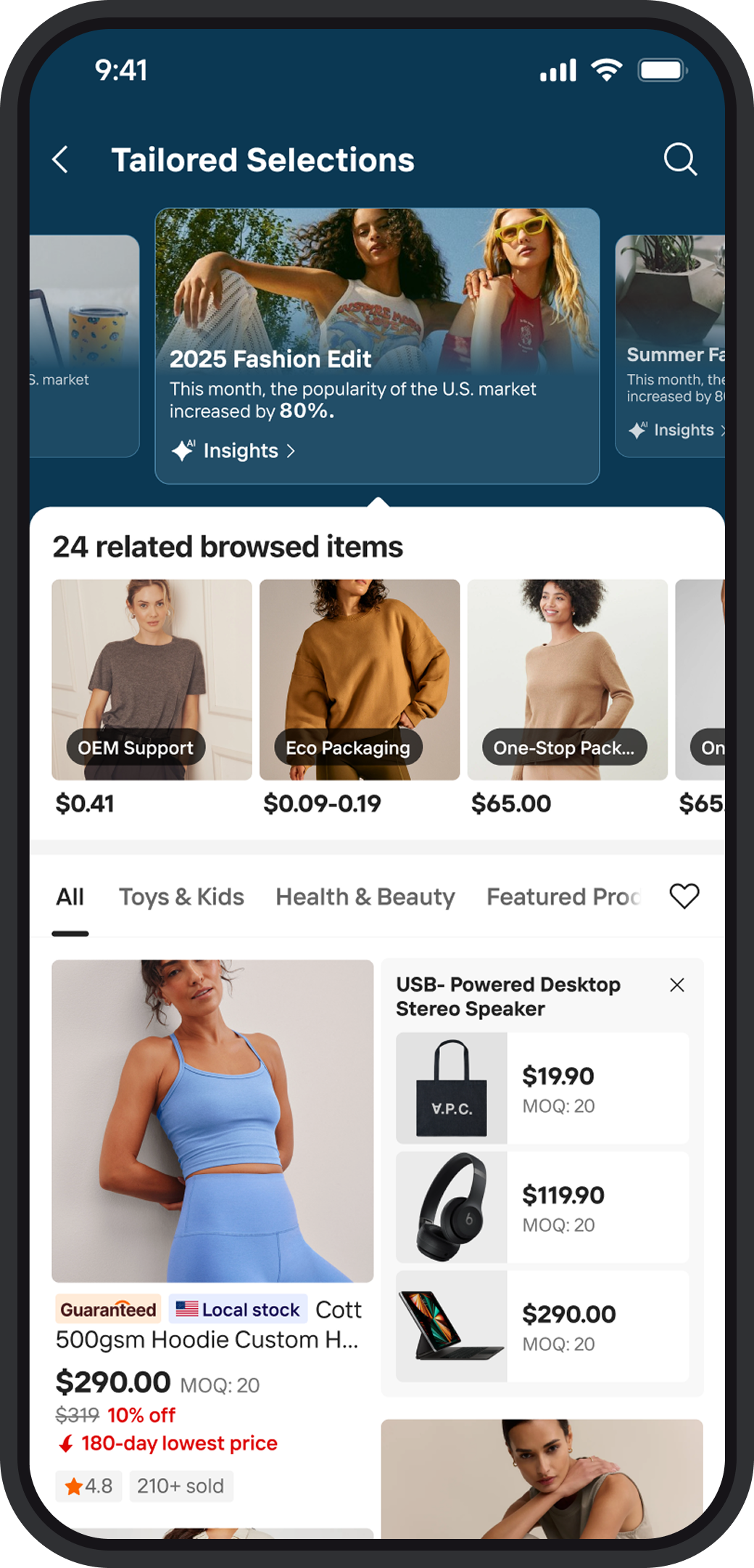 Selections homepage module